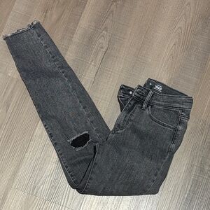 Women's Black Distressed Jeans